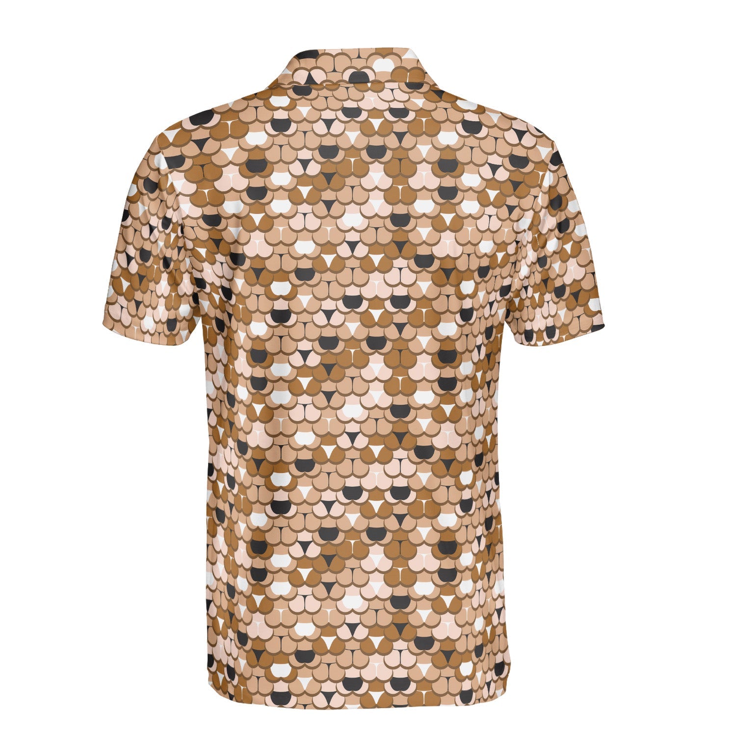 Abstract Butt Panties Seamless Pattern Polo Shirt for Men