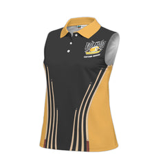 Billiard Champion Sleeveless Polo Shirt Custom Nine Ball Pool Shirt for Women