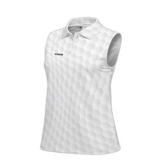 Golf Team Spirit Sleeveless Polo Shirt Custom Patriotic Golf Shirt for Women