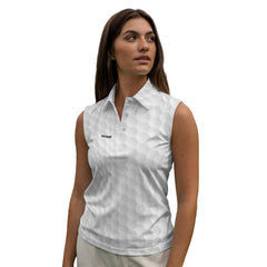 Golf Team Spirit Sleeveless Polo Shirt Custom Patriotic Golf Shirt for Women
