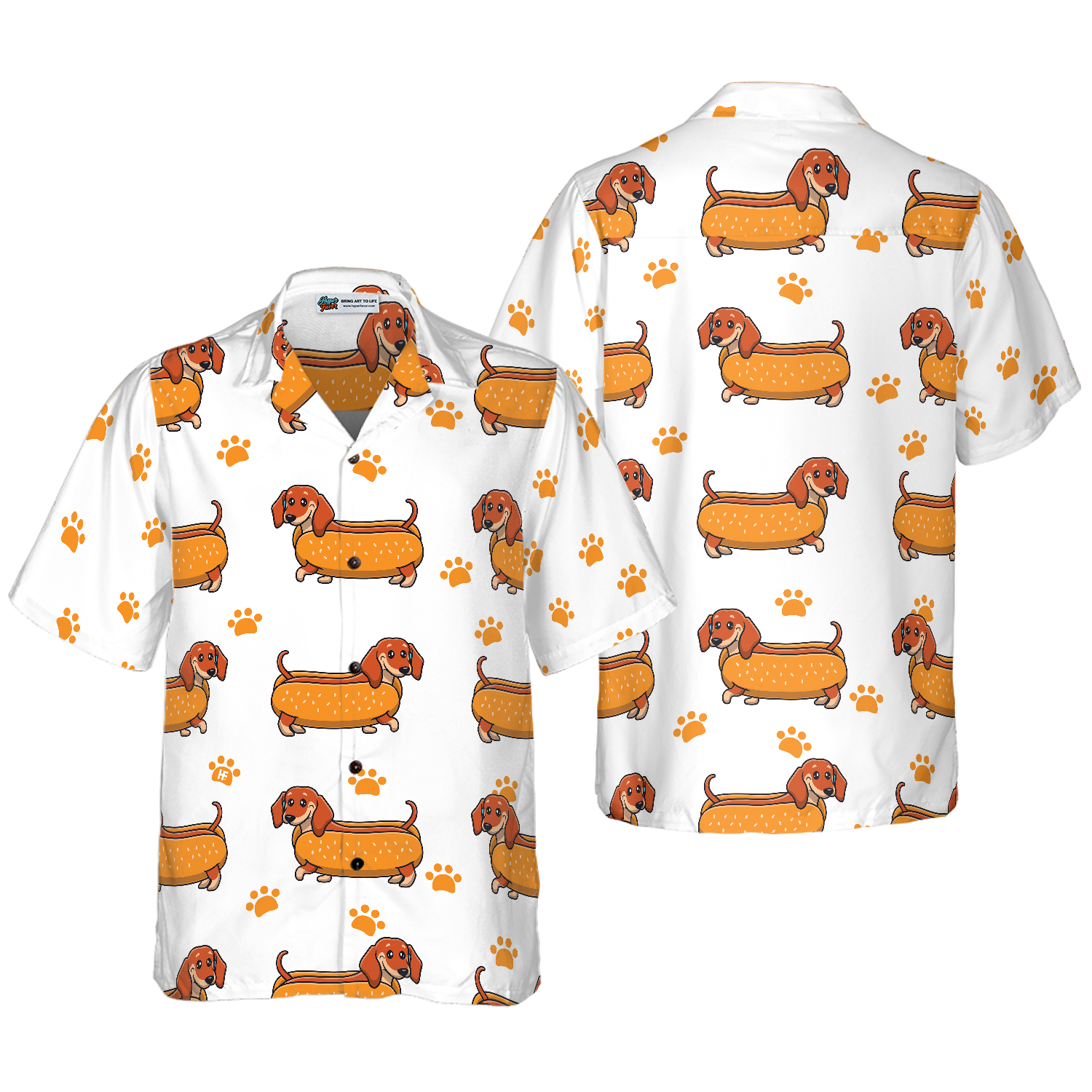 Real Hotdog Dachshund Hawaiian Shirt
