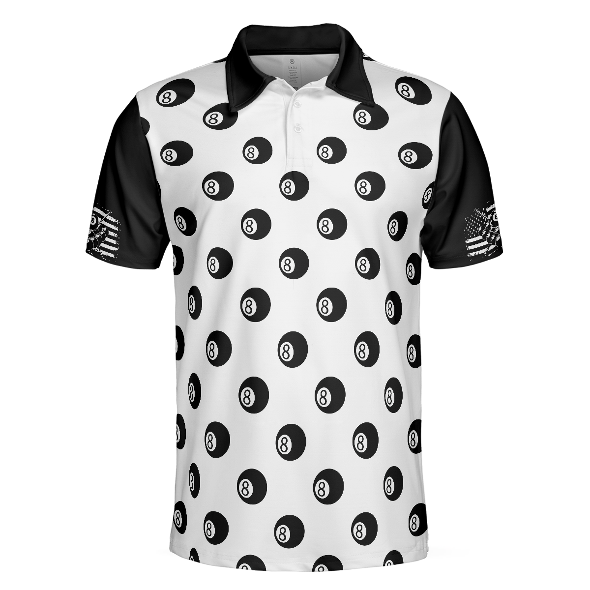 Don't Mess With Poolasaurus Polo Shirt, Billiards Ball Pattern Shirt For Male Players, Simple Billiards Shirt Design