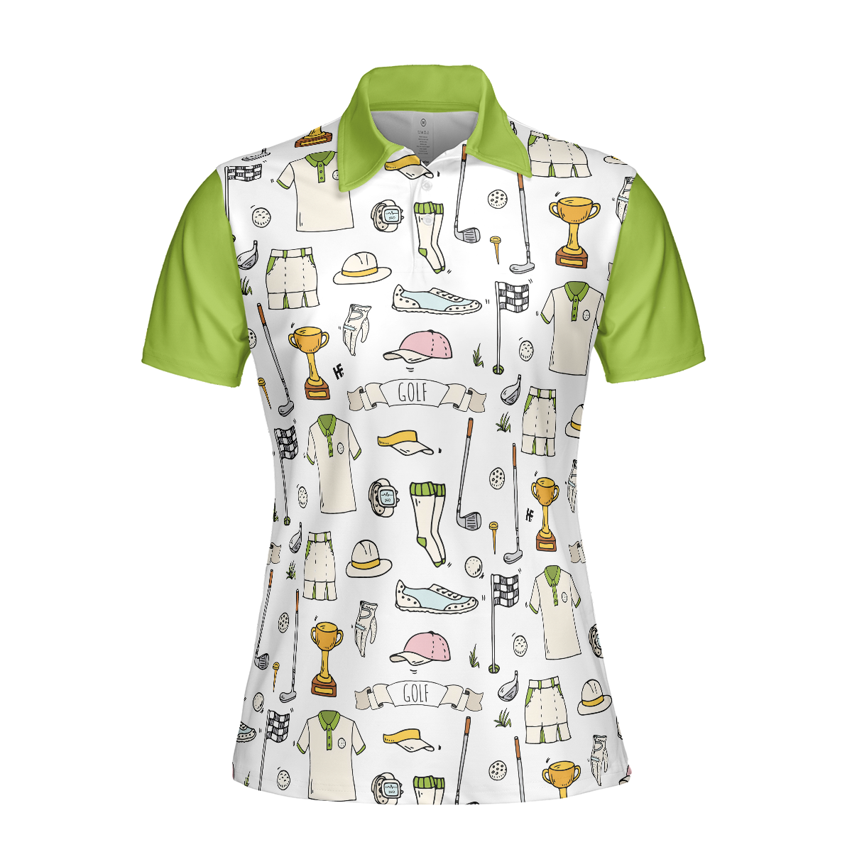 Golf Life In Green Short Sleeve Women Polo Shirt