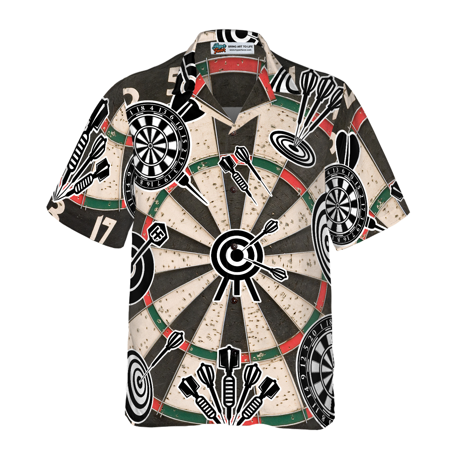 Darts Icon Game Pattern Hawaiian Shirt