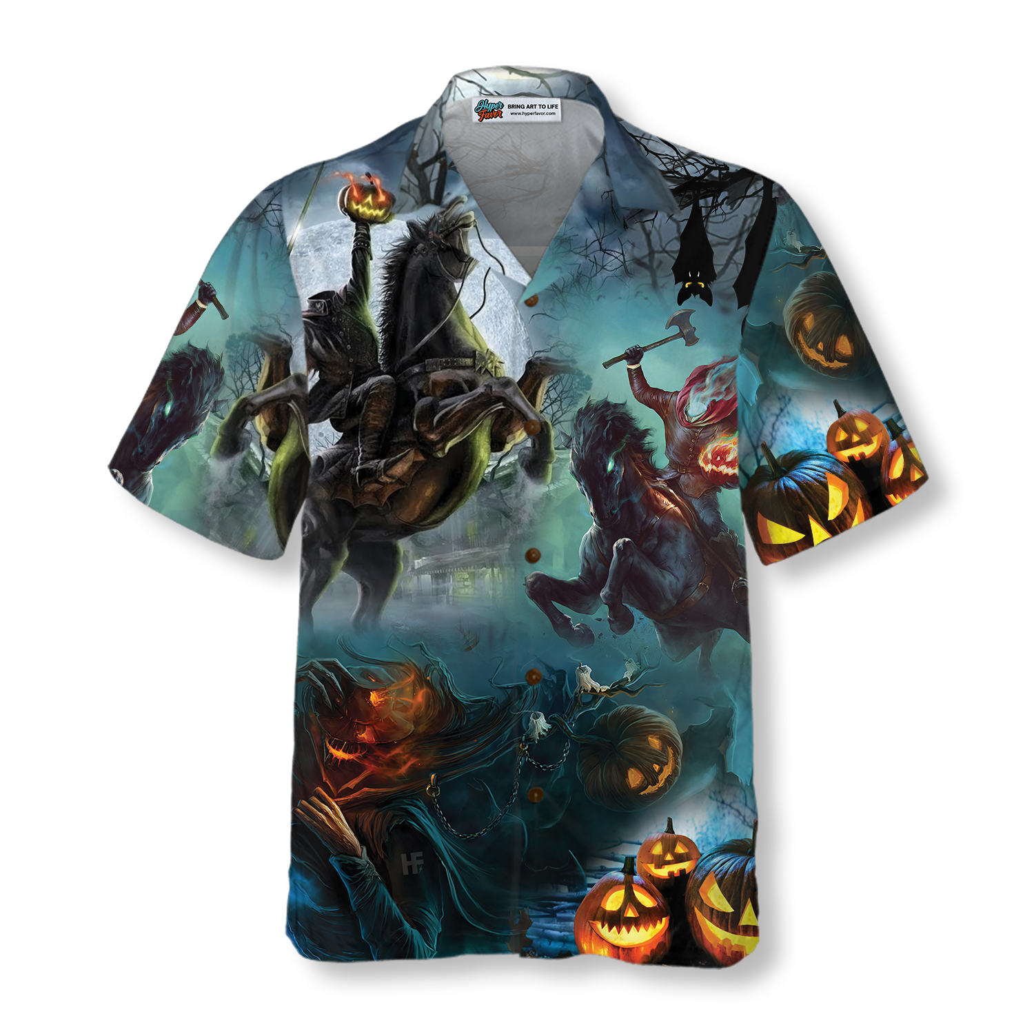 Headless Horseman Halloween Shirt For Men Hawaiian Shirt