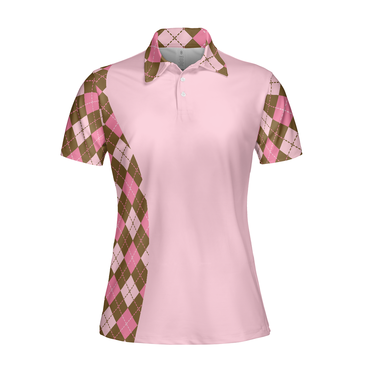 Some Girls Play With Dolls Real Girls Play Golf Short Sleeve Women Polo Shirt, Argyle Pattern Shirt For Ladies