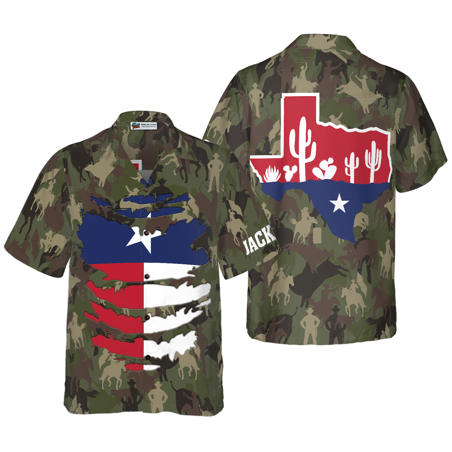 Camouflage Texas Custom Hawaiian Shirt, Unique Texas Shirt For Texas Lovers