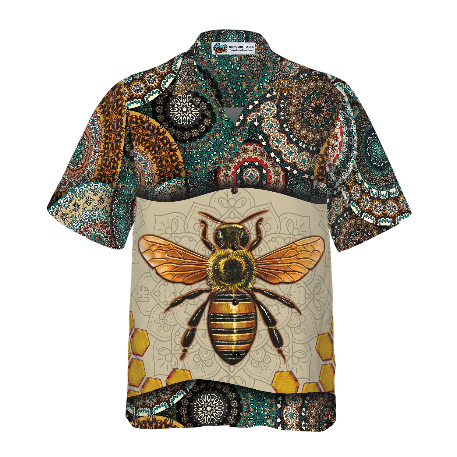 Boho Mandala Bee Hawaiian Shirt
