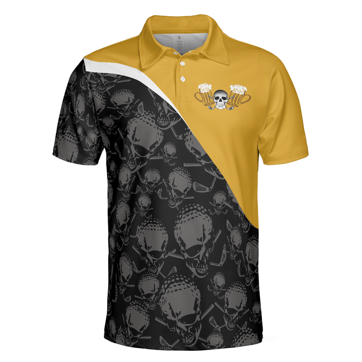 Golf & Beer What Else Is There Polo Shirt, Skull Golf Shirt For Male Players, Golf Gift For Beer Lovers