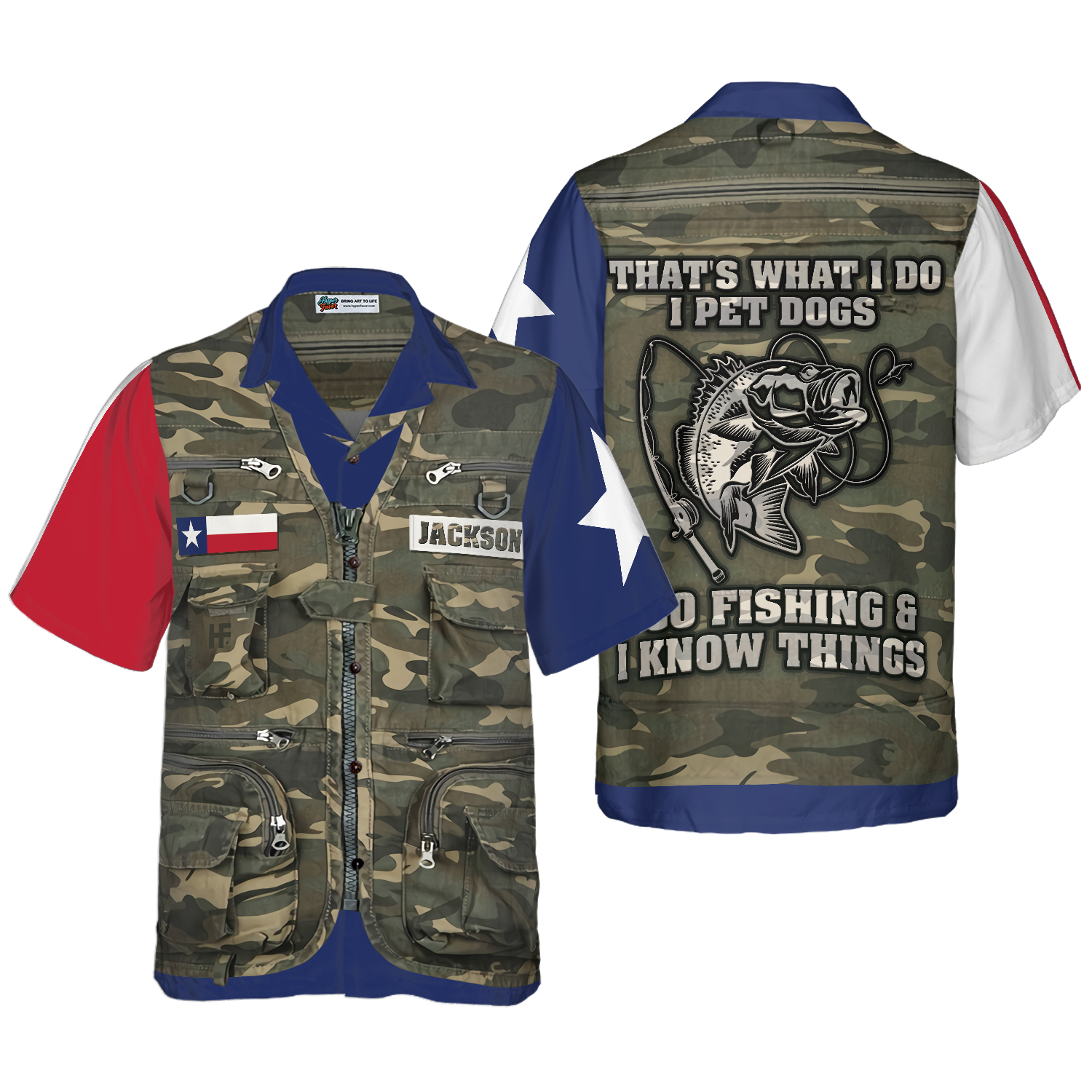 Waistcoat Fishing Texas Custom Hawaiian Shirt, That's What I Do I Go Fishing And I Know Thing Shirt, Texas Home Shirt For Men