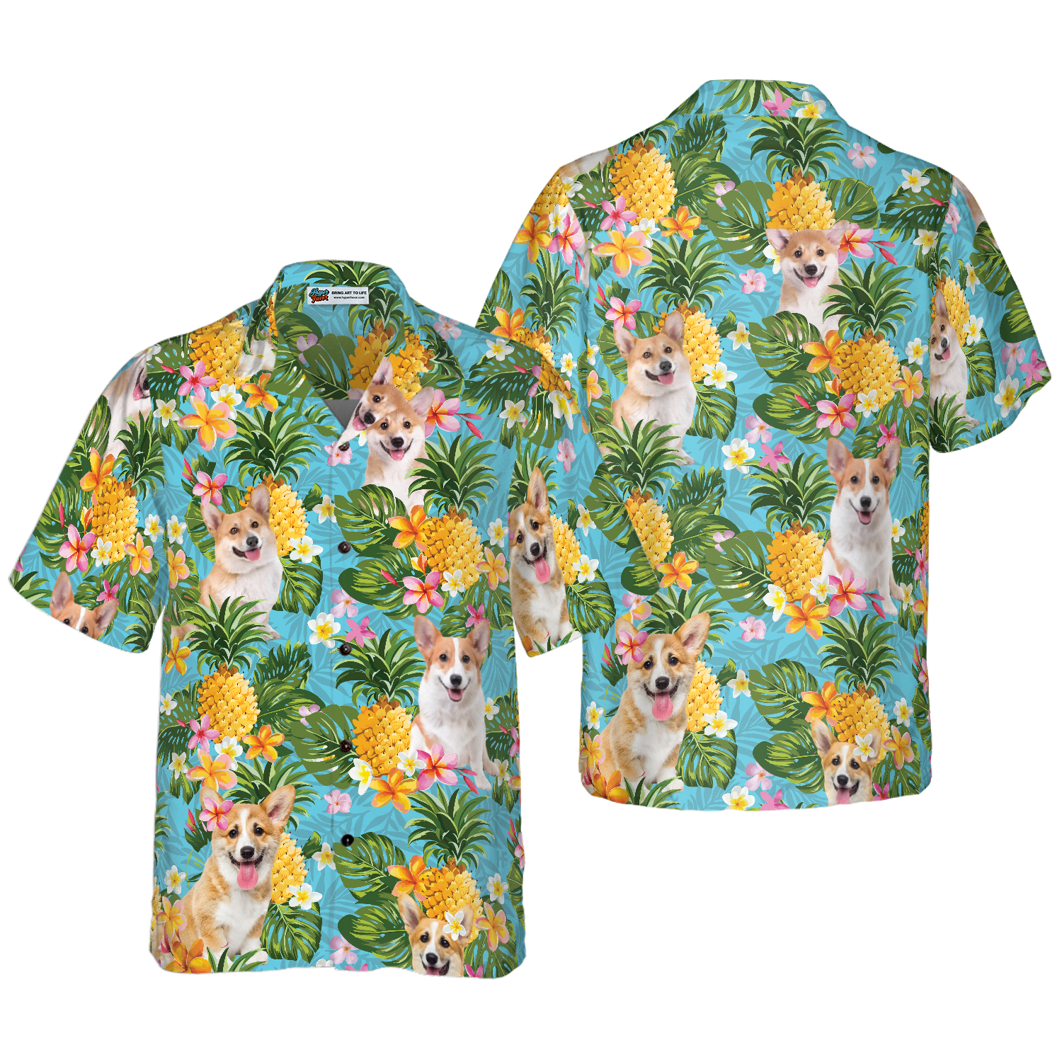 Pineapple Corgis Lover Hawaiian Shirt