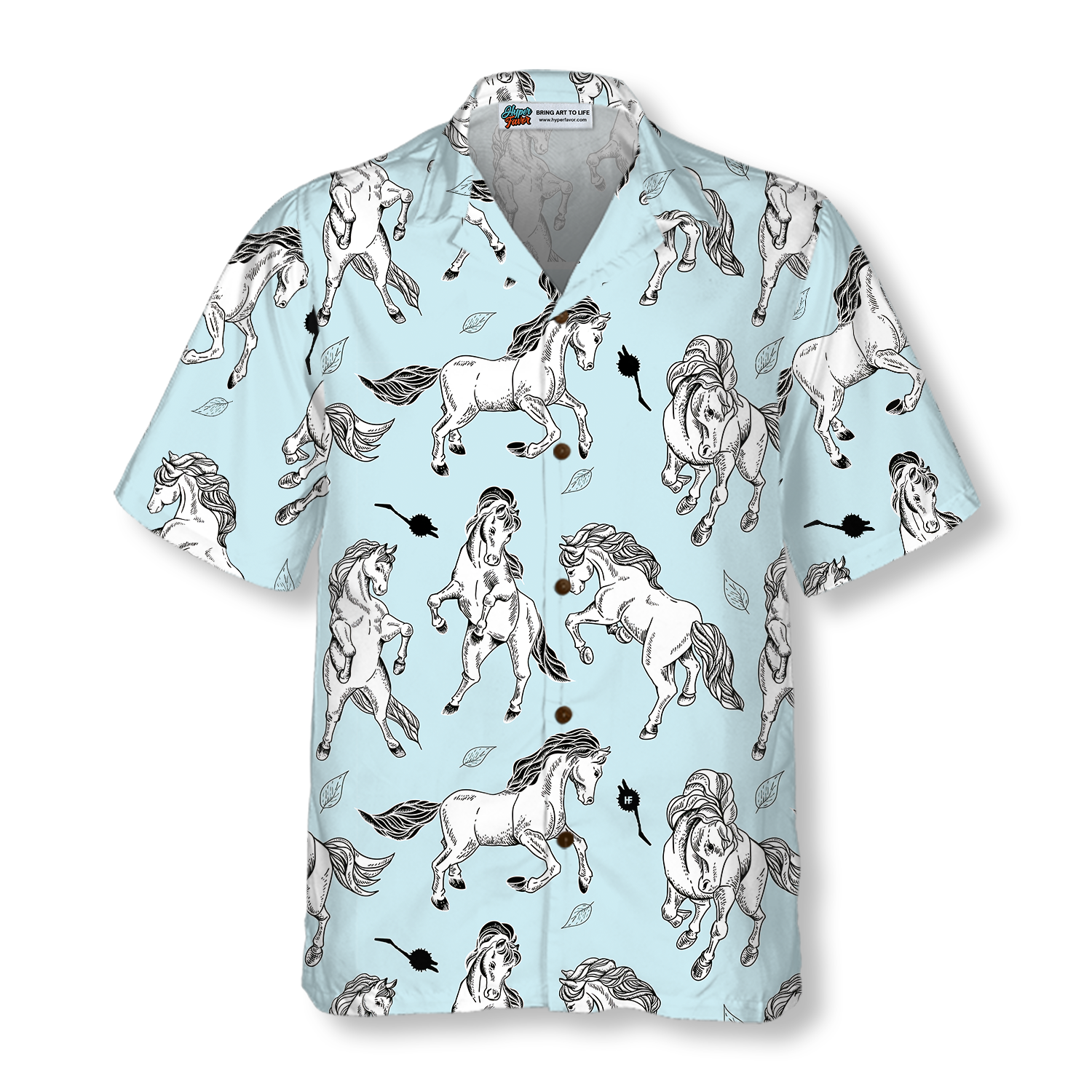 Horse Seamless Pattern Shirt For Men Hawaiian Shirt