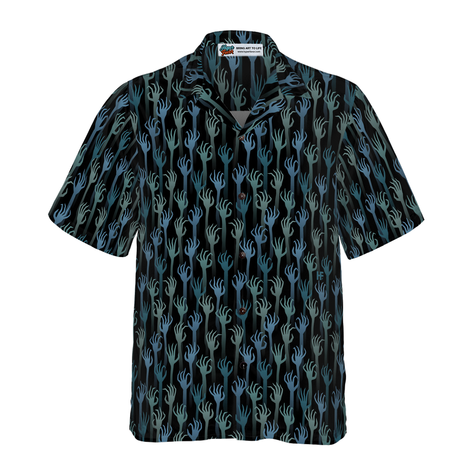 Halloween Hands Of The Dead Hawaiian Shirt