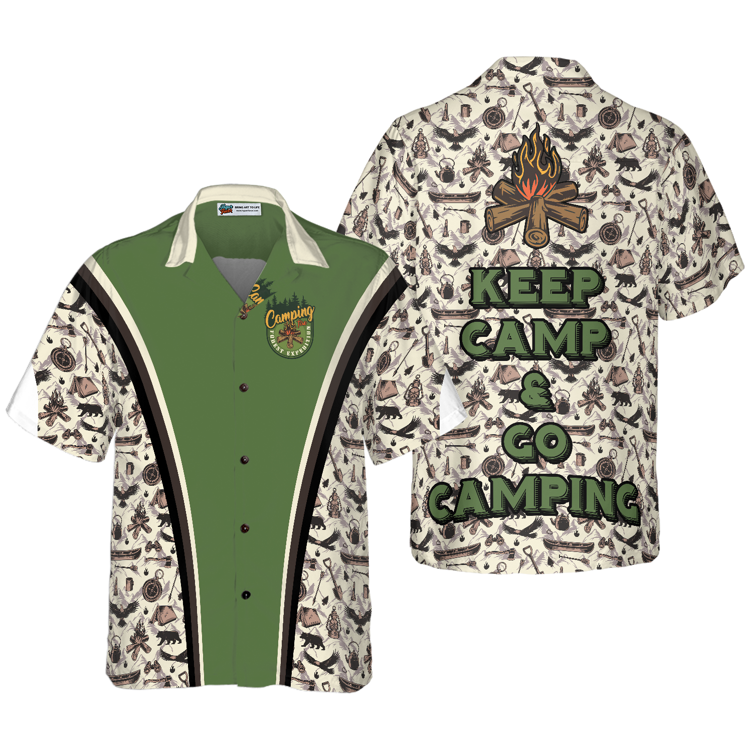 Keep Calm & Go Camping Hawaiian Shirt