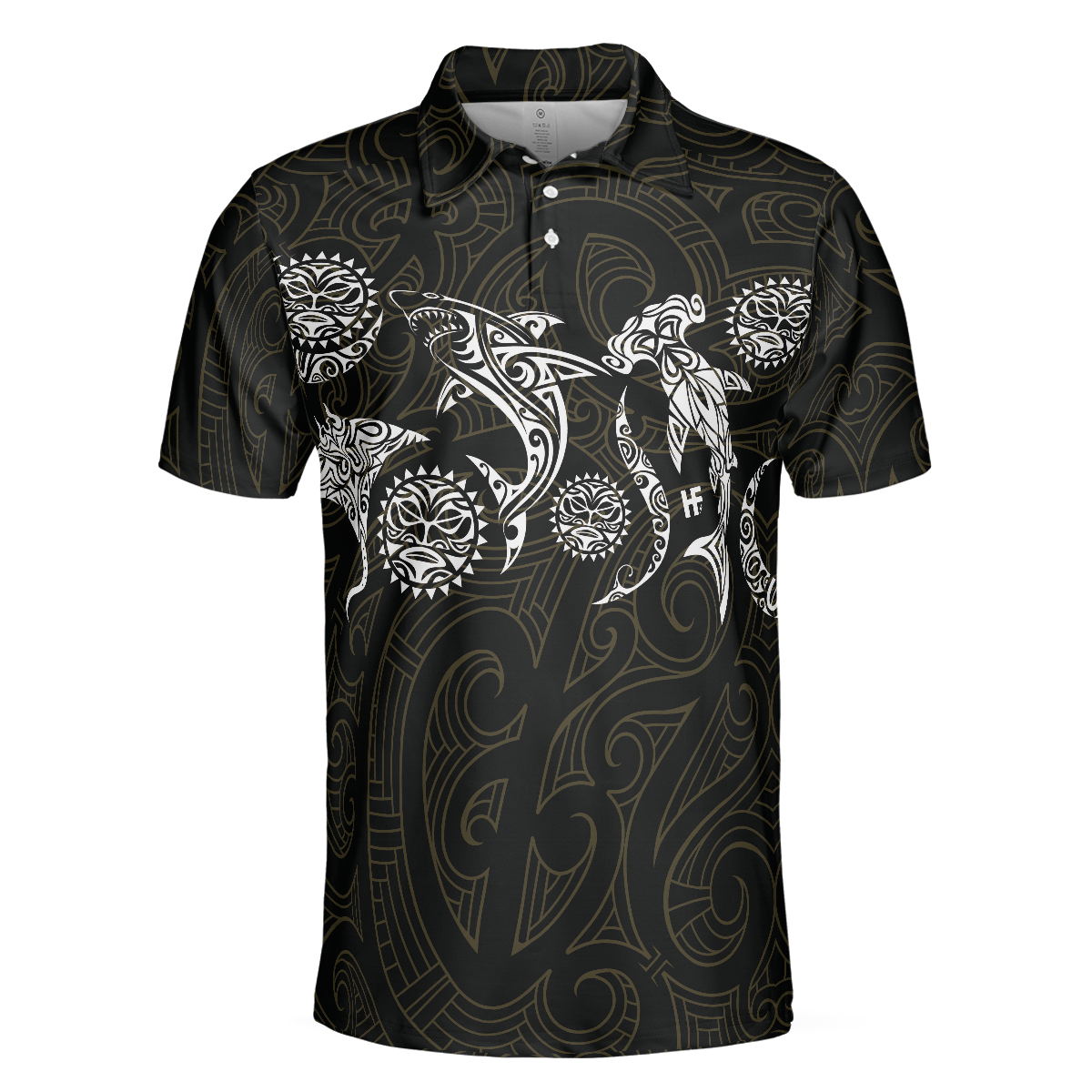 Elegant Polynesian Pattern Polo Shirt