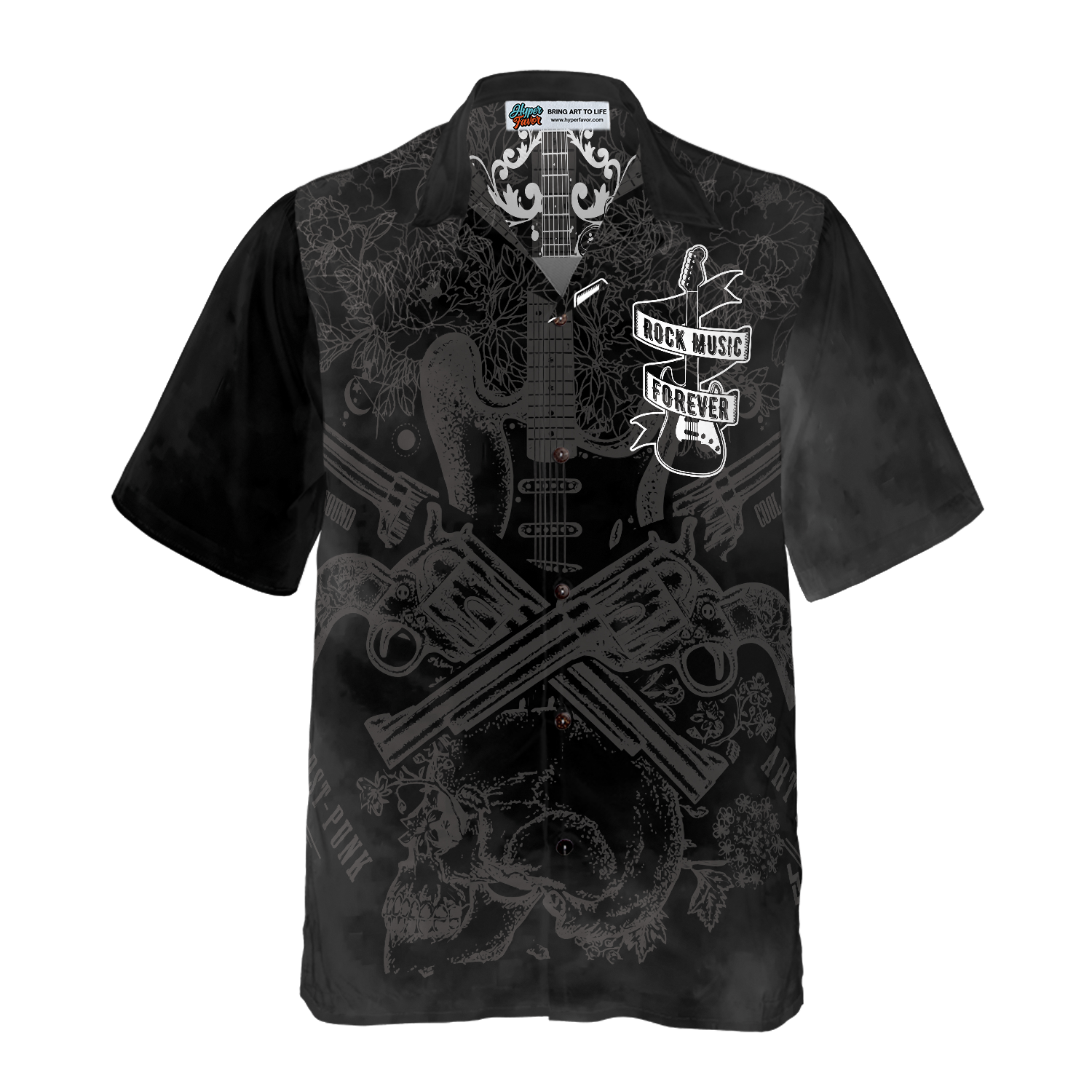 Bass Guitar & Rock Music Hawaiian Shirt