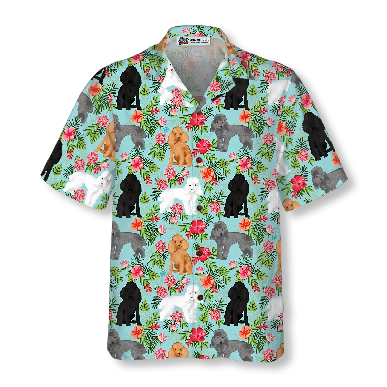 Hawaiian Poodle Shirt For Men Hawaiian Shirt