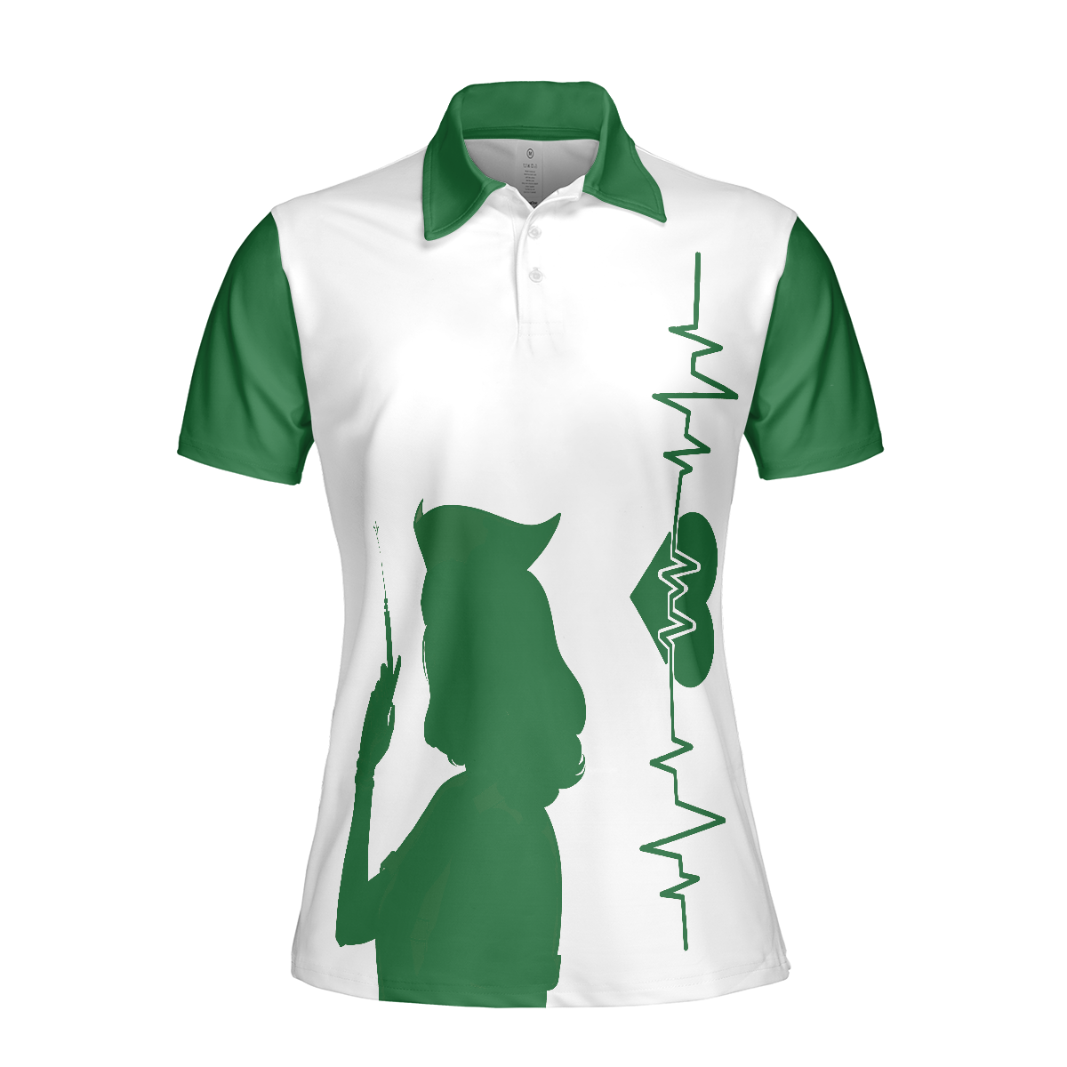 I Became A Nurse Because Your Life Is Worth My Time Short Sleeve Women Polo Shirt, Green Nurse Life Shirt