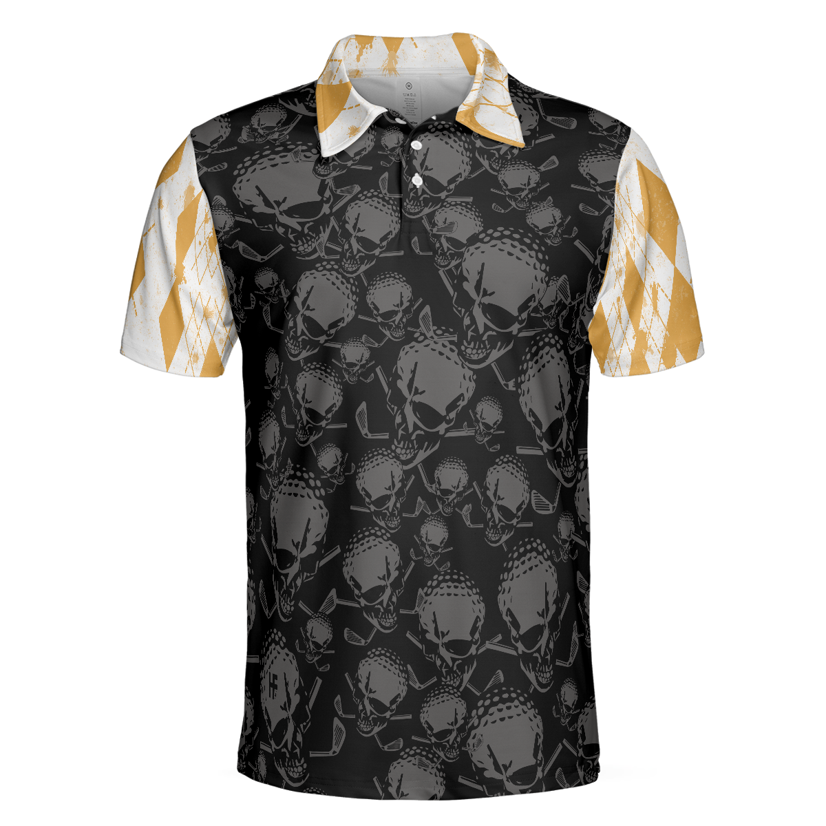Golf & Beer That Is Why I Am Here Skull V4 Polo Shirt, Cool Drinking Golf Shirt Design For Beer Lovers
