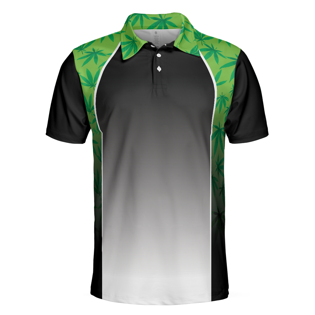 High Maintenance Weed Polo Shirt, Green Weed Polo Shirt For Men, Black Tie Dye Weed Pattern Shirt Design