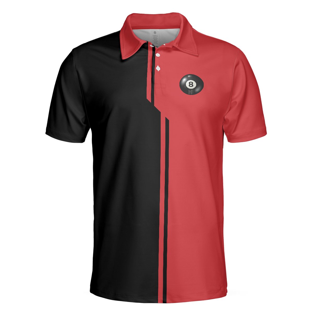 Aim Shoot Swear Repeat V2 Polo Shirt, Black And Red Billiards Shirt For Men, Gift For Billiards Lovers
