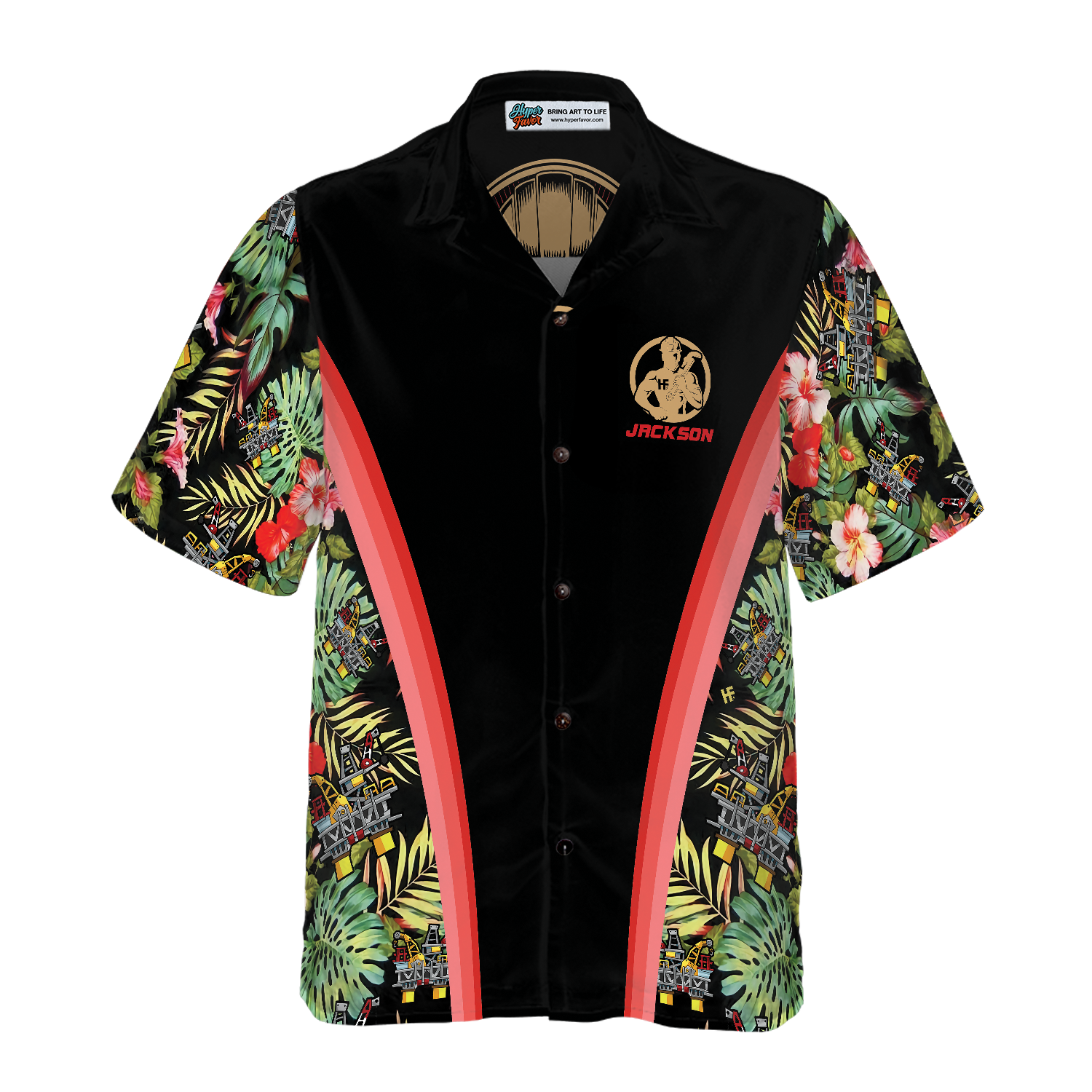 Oilfield Man Tropical Custom Hawaiian Shirt