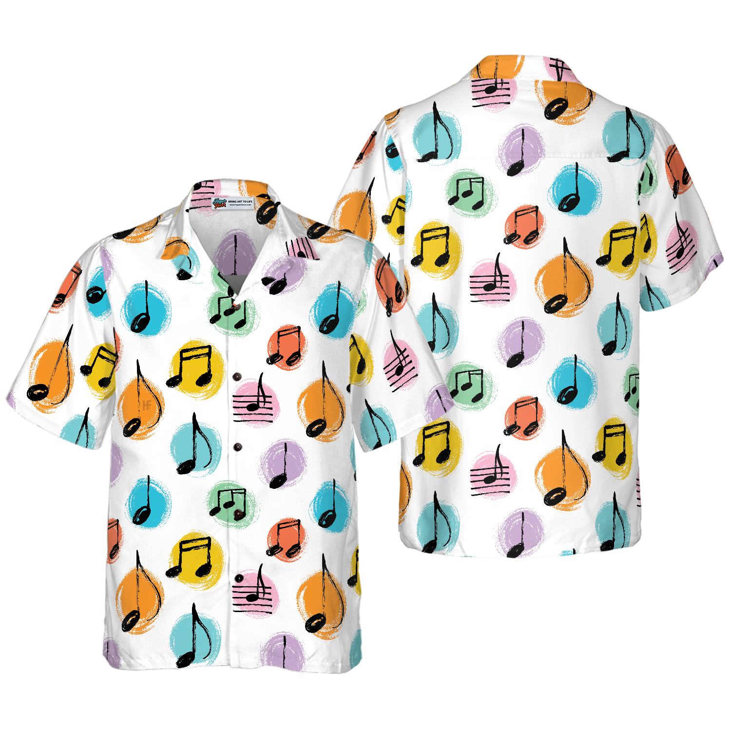 Music Note Seamless Pattern Hawaiian Shirt
