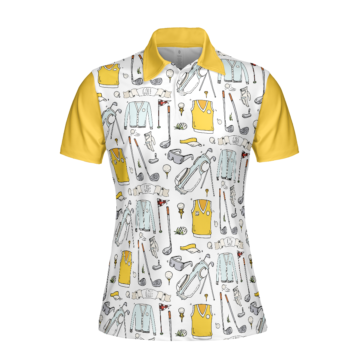 Golf Life In Yellow V2 Short Sleeve Women Polo Shirt