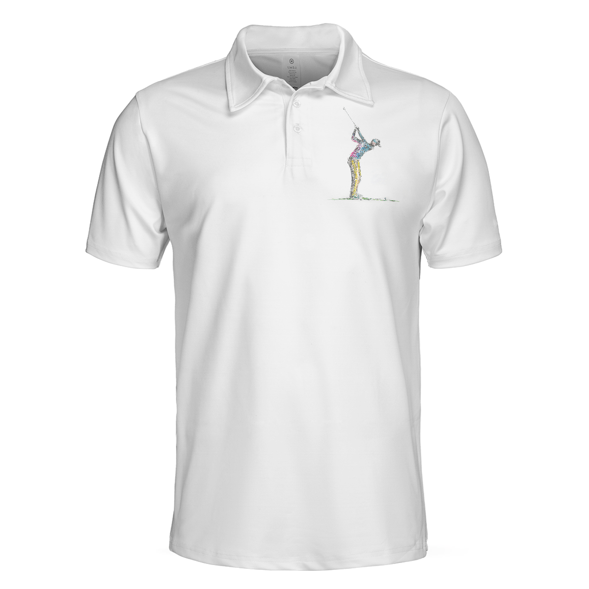 Things My Dad Love Golfing And Bourbon Whiskey Golf Polo Shirt, White Drinking Golfer Polo Shirt For Men