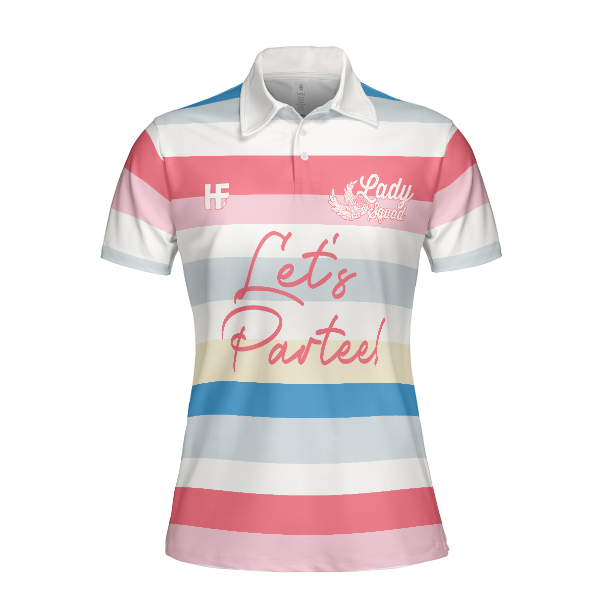 Let's Partee Short Sleeve Women Polo Shirt