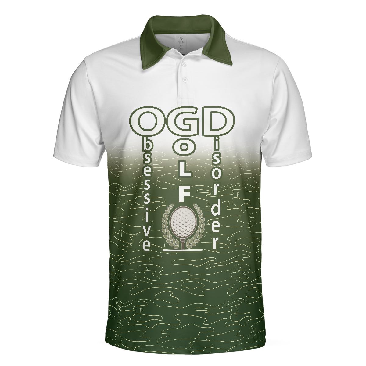 Obsessed With Golf Polo Shirt, White And Green Golf Shirt For Men, Cool Gift For Golfers