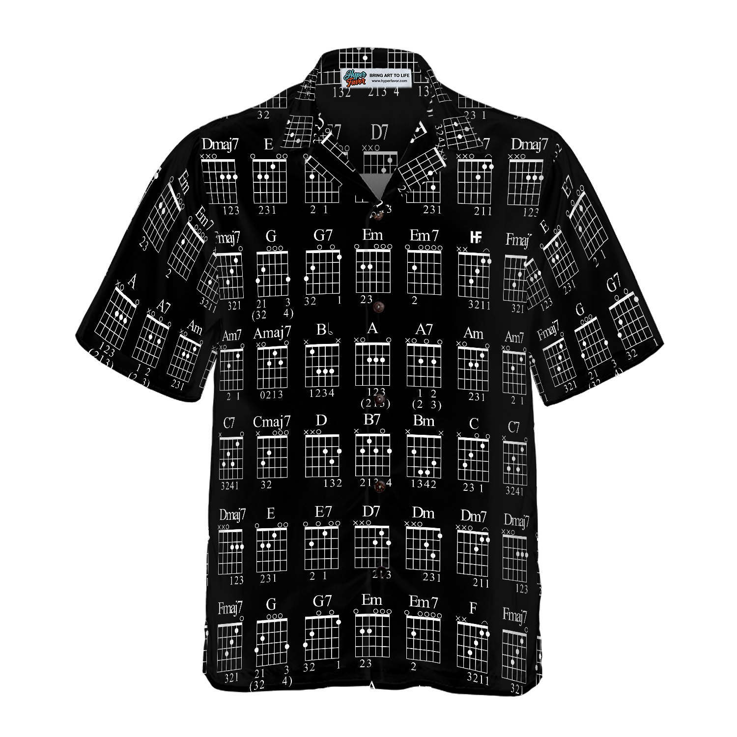 Guitar Chords Hawaiian Shirt