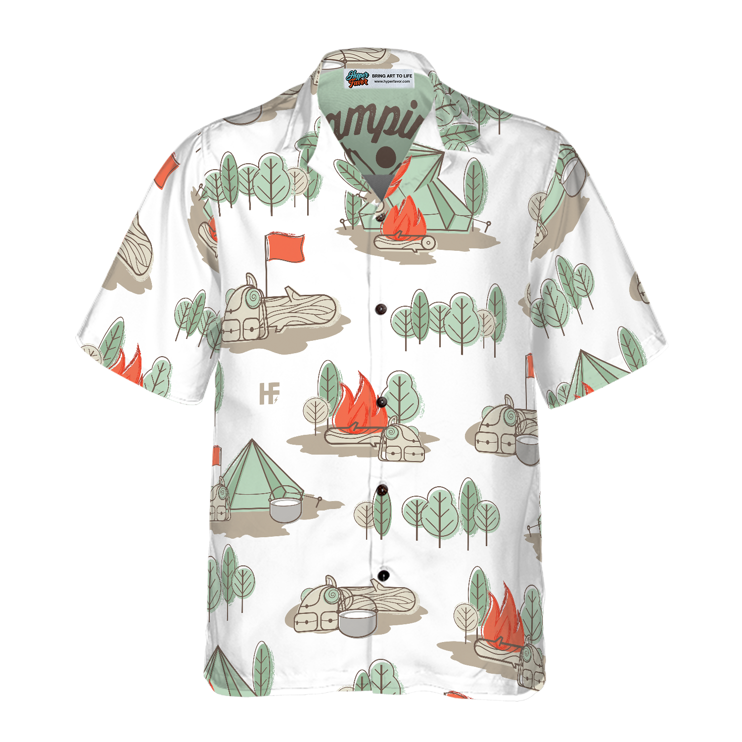 Camping And Beer Thats Why Im Here Hawaiian Shirt