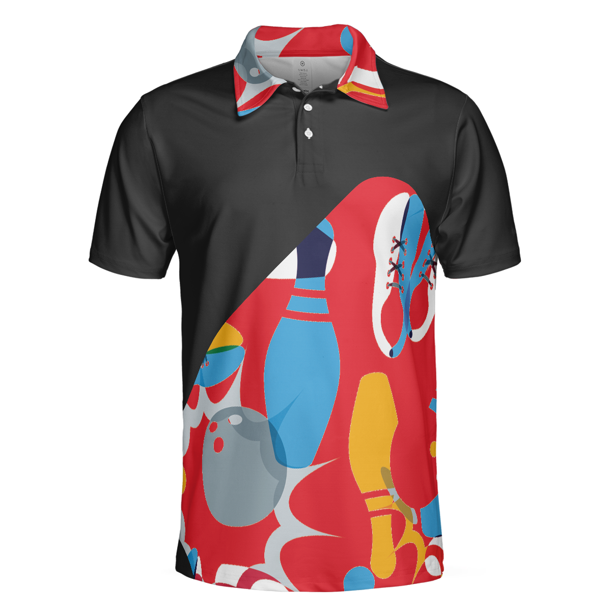 Life Is Like A Bowling Ball Polo Shirt, Colorful tenpin Bowling Shirt For Men, Gift Idea For Bowling Lovers