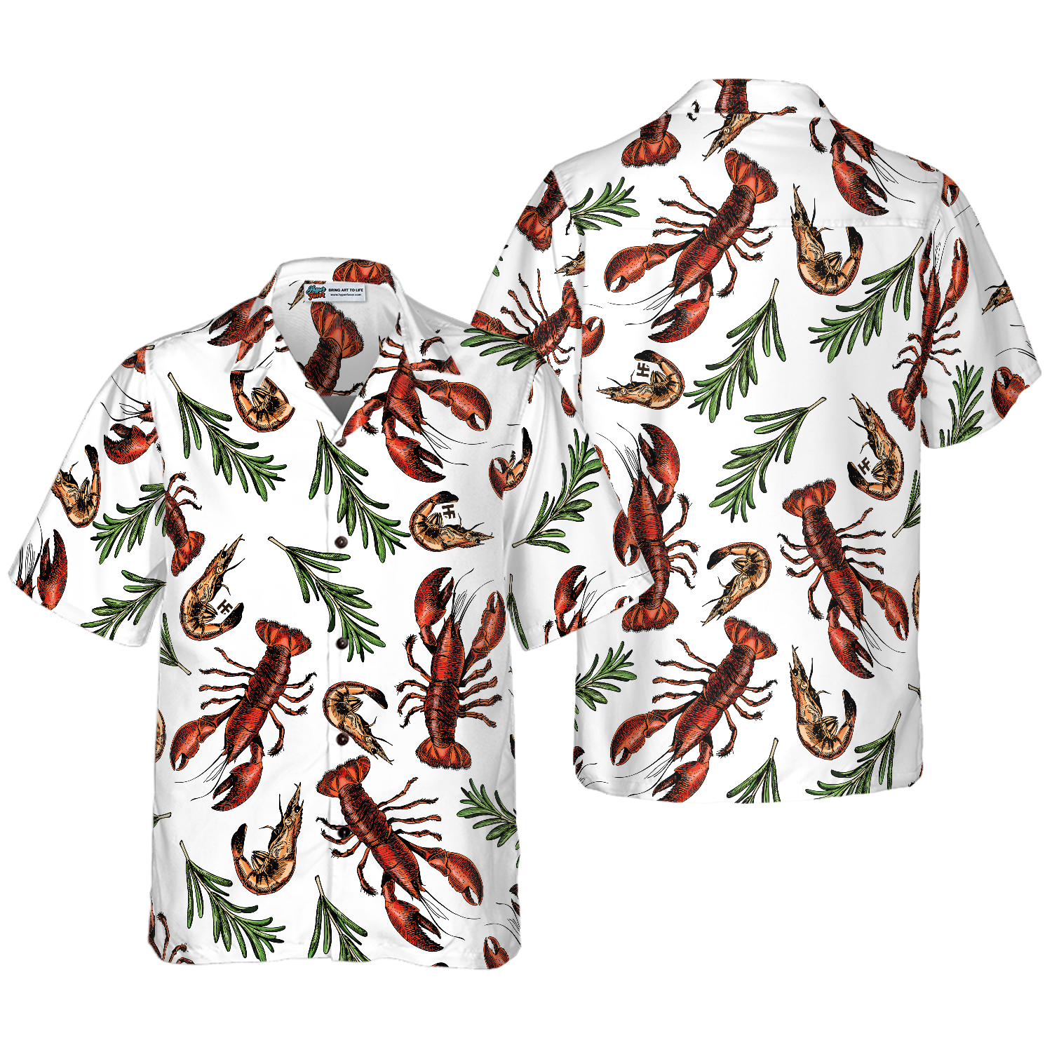 Lobster Seamless Pattern Hawaiian Shirt