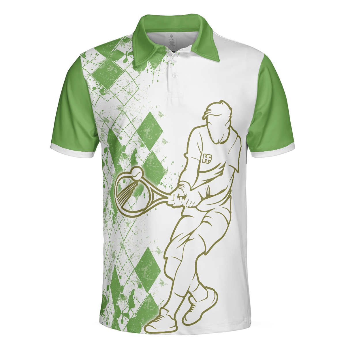 Tennis Now Beer Later Polo Shirt, White And Green Tennis Shirt For Men