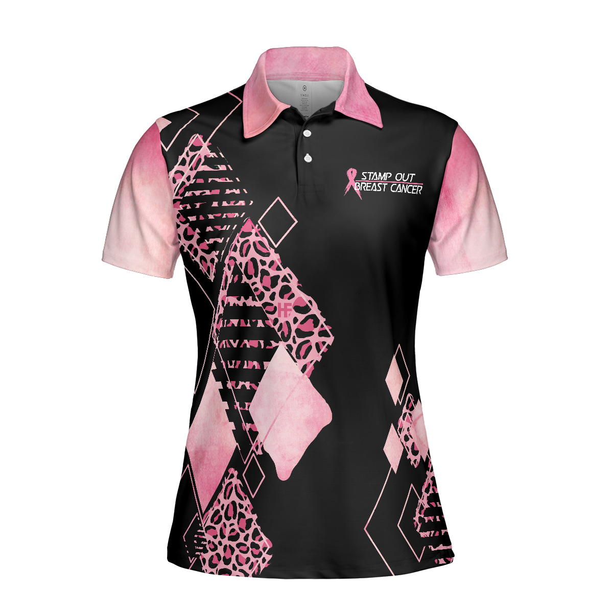 Just Don't Quit Breast Cancer Awareness Short Sleeve Women Polo Shirt, Pink Ribbon Polo Shirt For Ladies