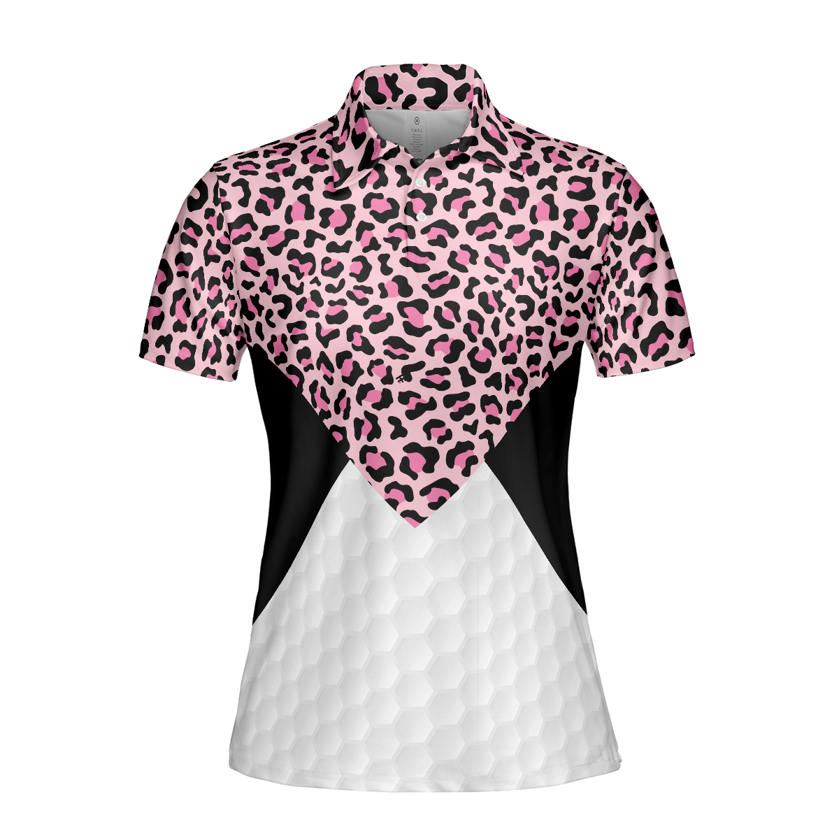 I'm Sorry For What I Said When I Was Golfing Short Sleeve Women Polo Shirt, Pink Leopard Pattern Shirt