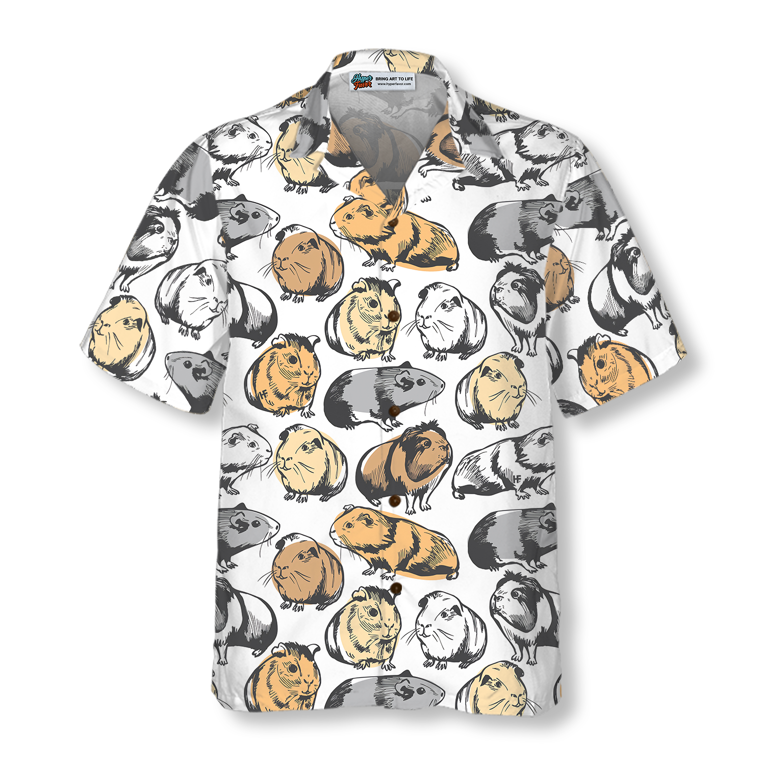 Guinea Pig Seamless Pattern Hawaiian Shirt