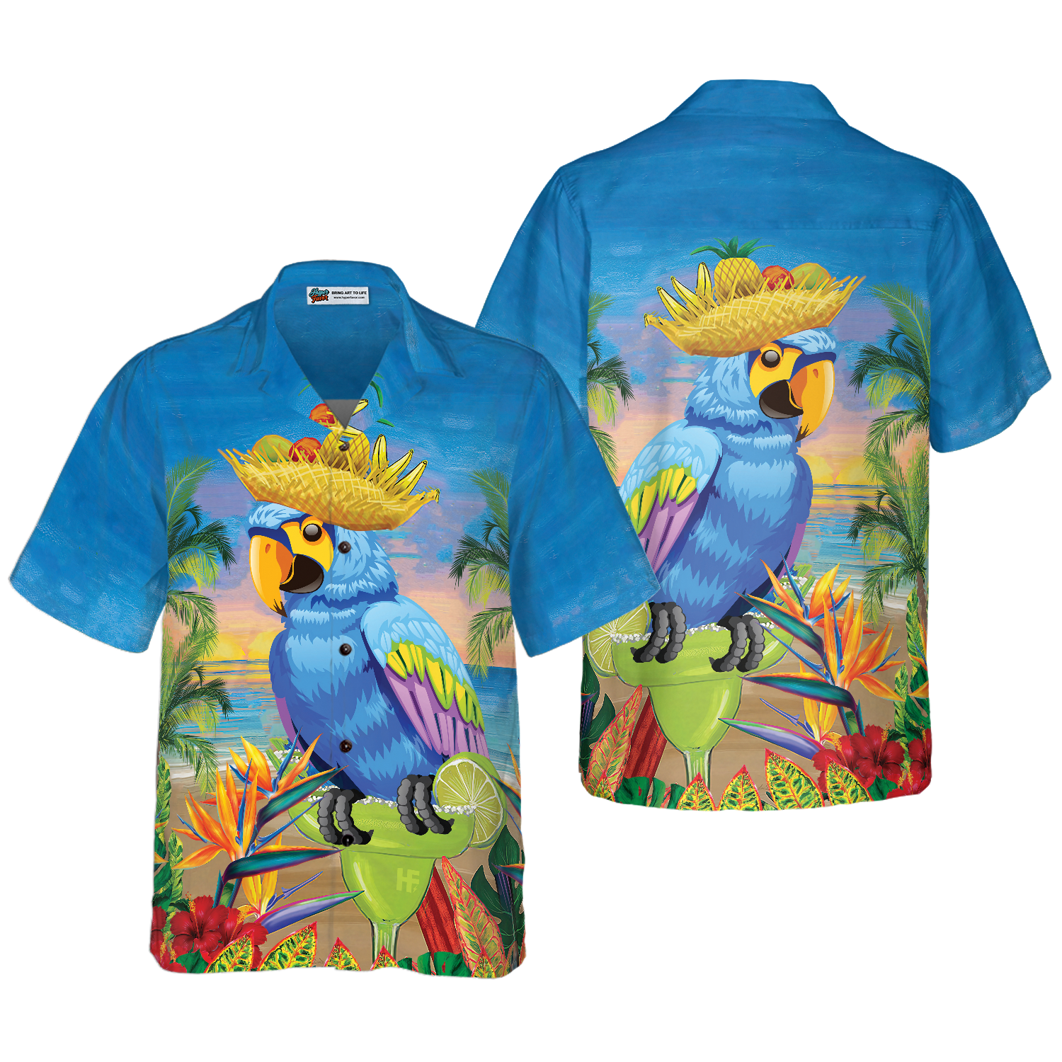 Summer Beach Parrot Hawaiian Shirt