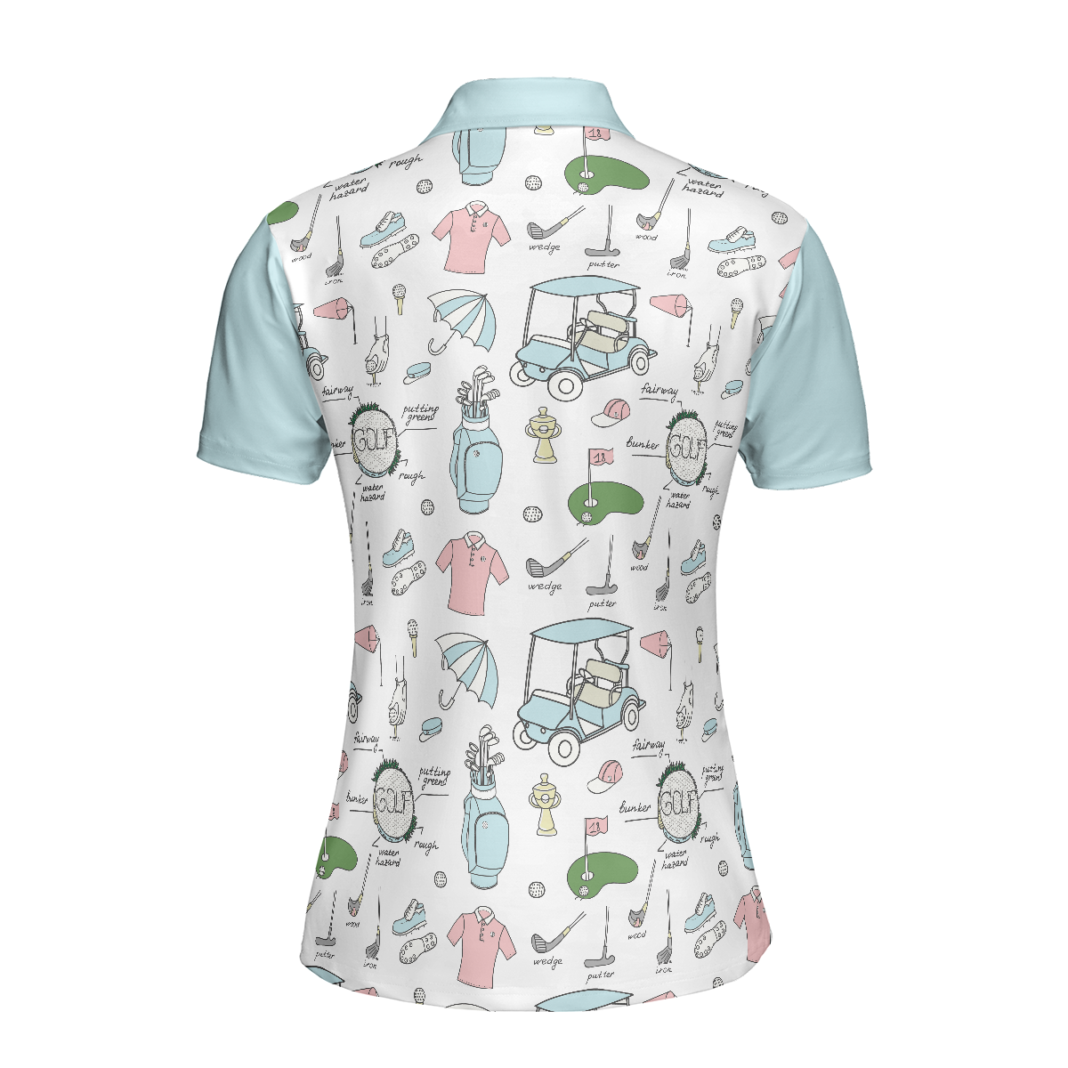 Golf Life In Blue V2 Short Sleeve Women Polo Shirt