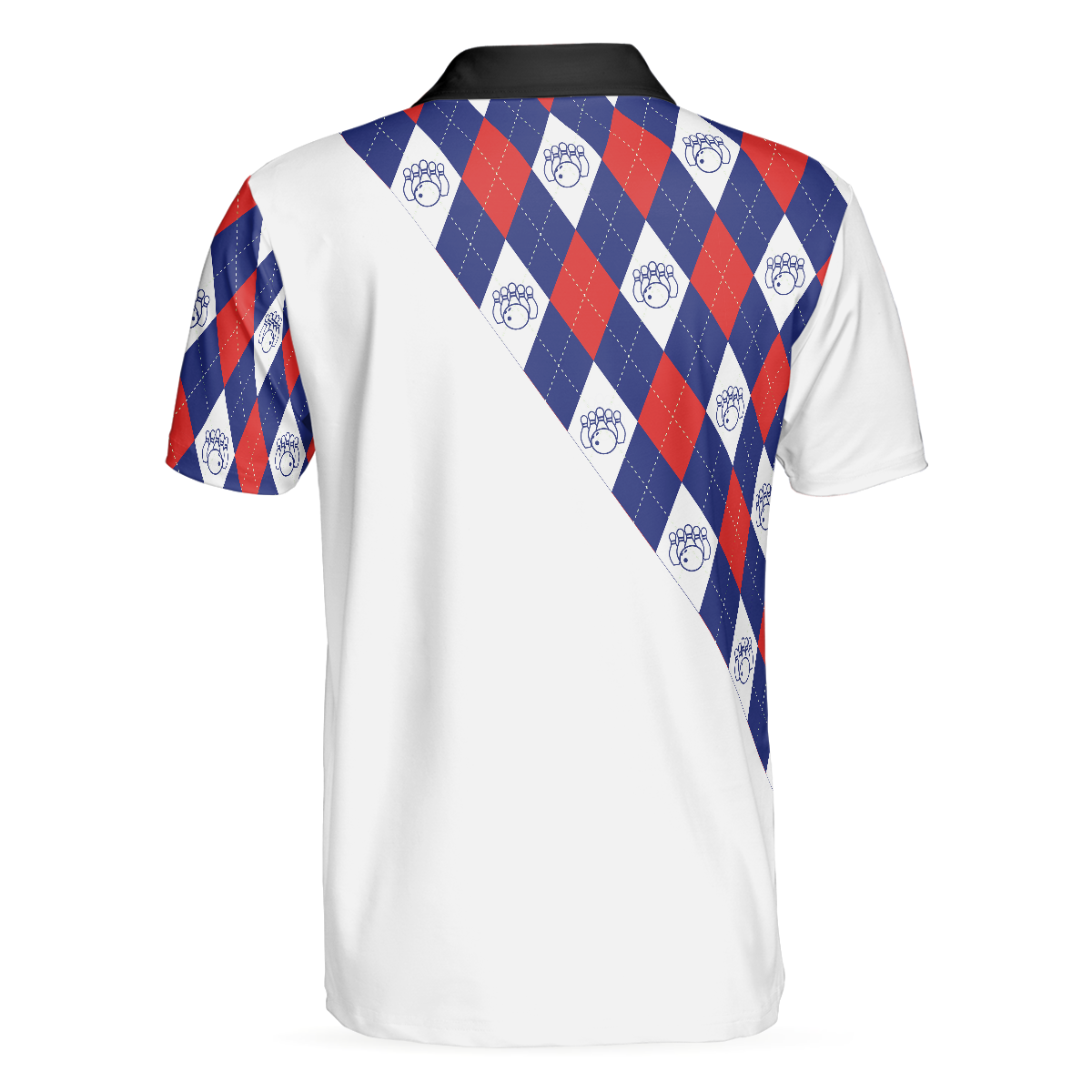 Bowling Heart Polo Shirt, Plaid Pattern Golfing Shirt For Men, Best Golf Polo Shirt For Hot Weather