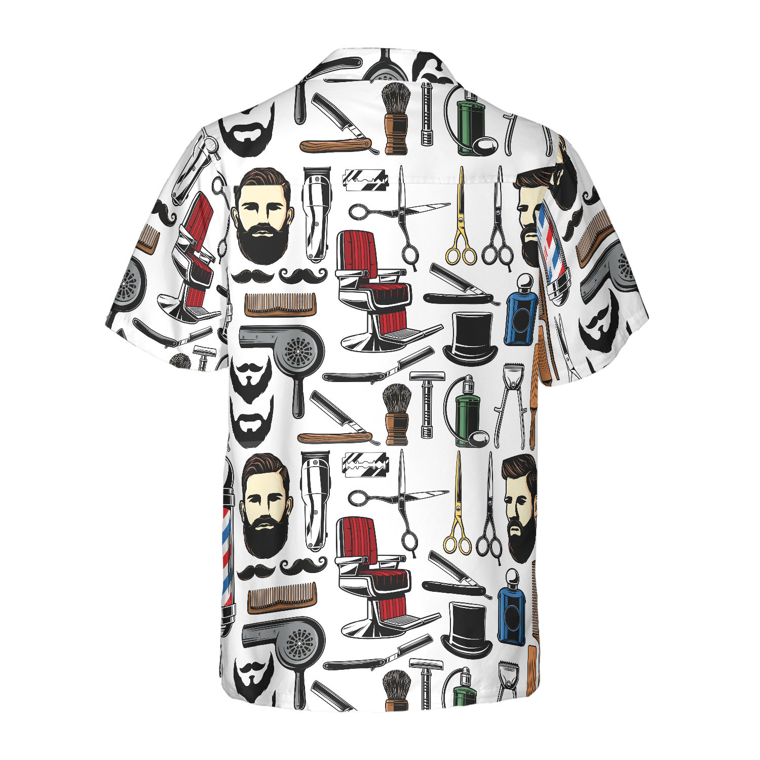 Barbershop Haircut & Shave Tools Hawaiian Shirt