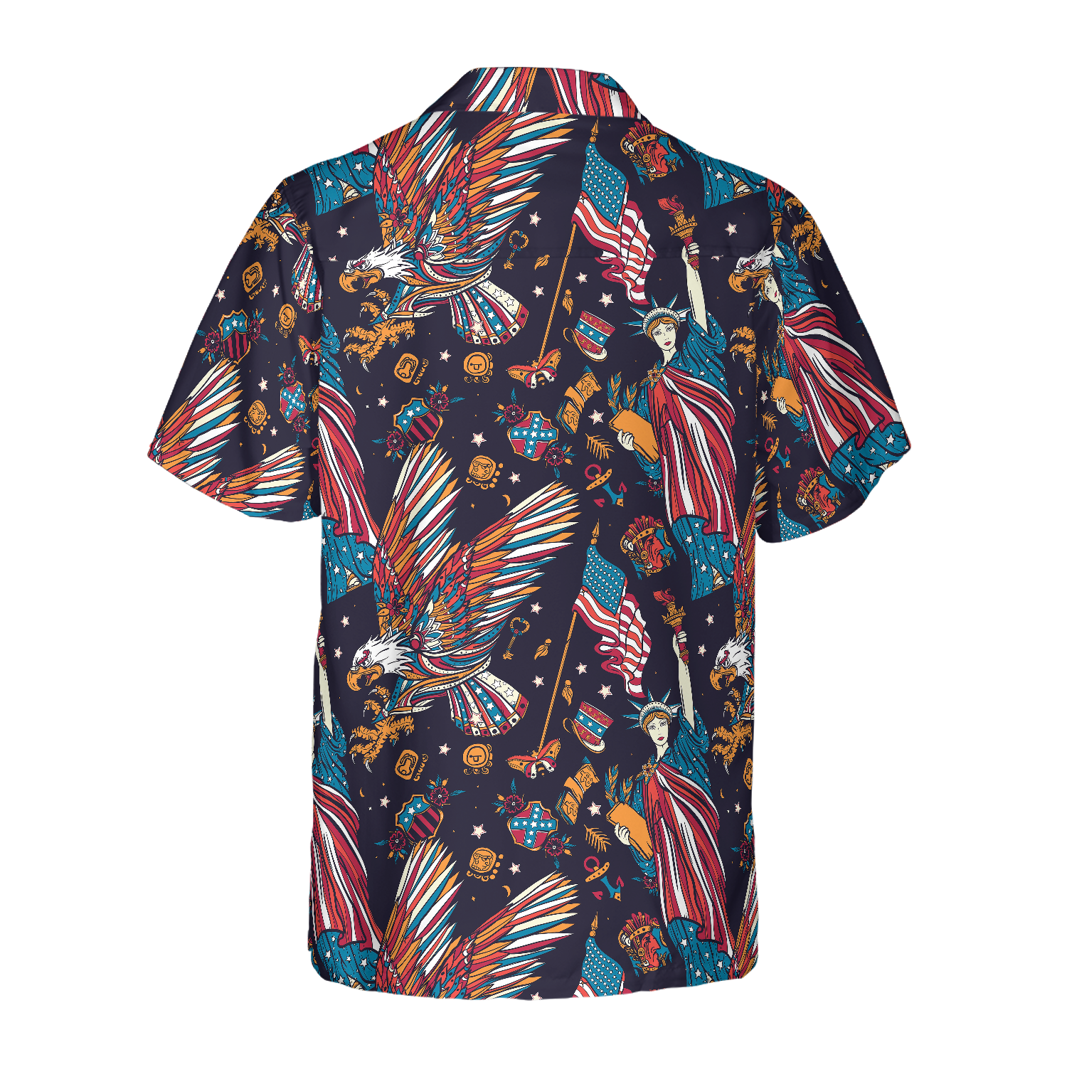 Tattoo Style American Eagle Shirt For Men Hawaiian Shirt