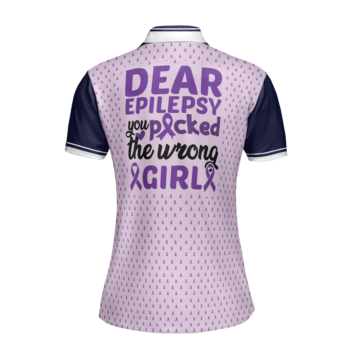 Epilepsy You Picked The Wrong Girl Short Sleeve Women Polo Shirt, Epilepsy Awareness Shirt For Ladies, Cool Epilepsy Support Gift