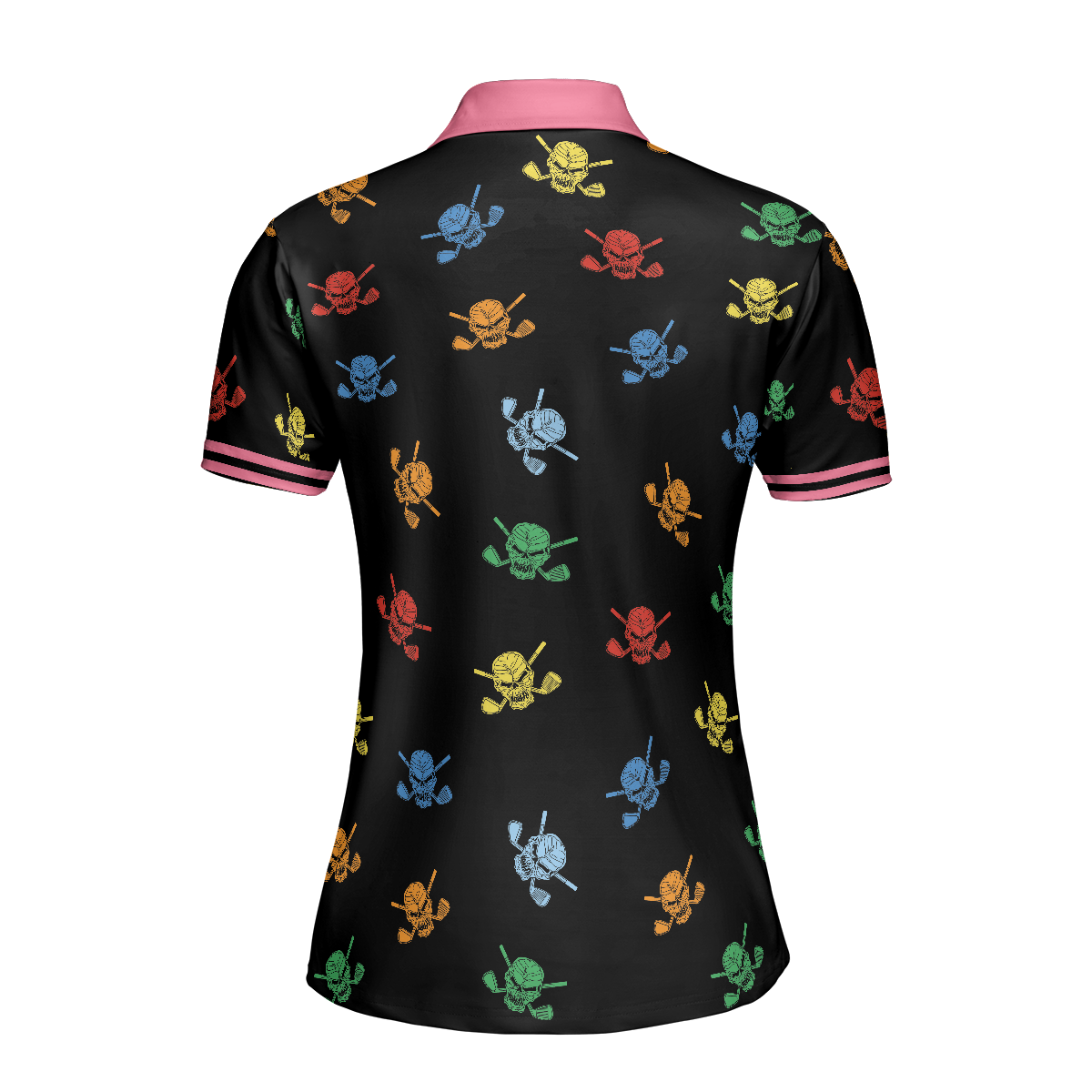 Golf Skull Women Shirt V1 Short Sleeve Women Polo Shirt