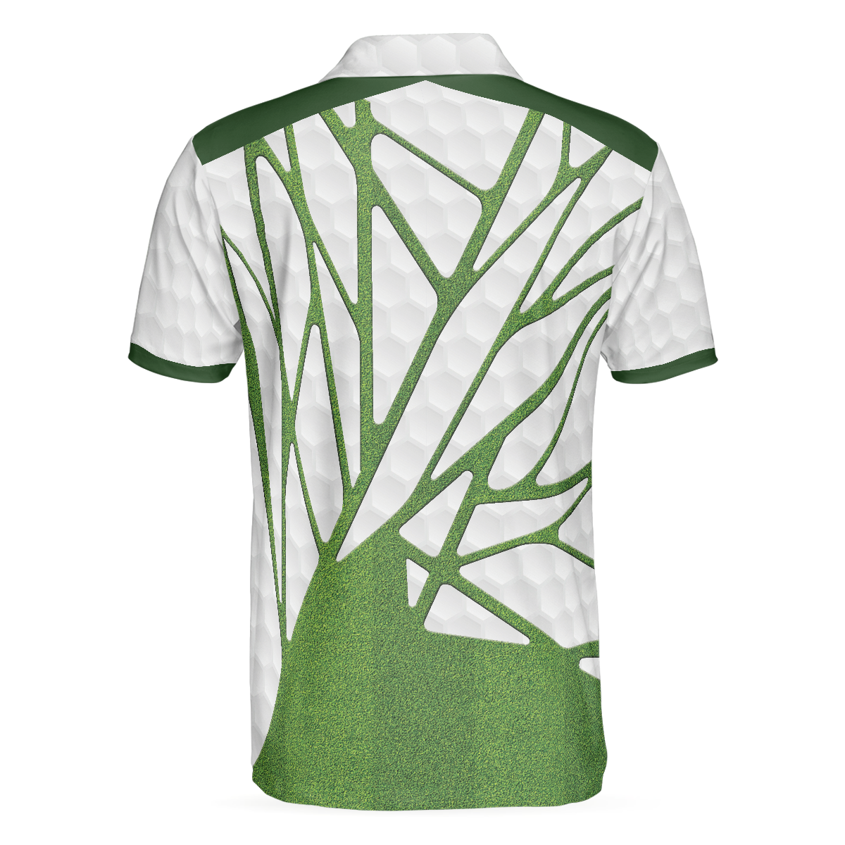 Birdie Chaser Golfer Golf Polo Shirt, White and Green Birdie Golfing Shirt For Men, Best Golf Gift for Golfers