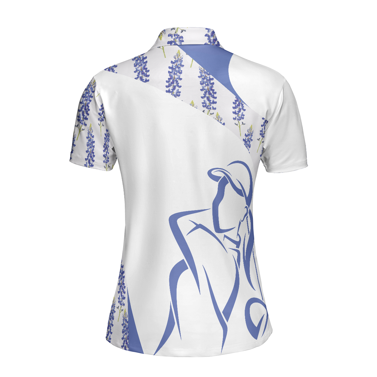 Bluebonnet Women Golfer Short Sleeve Women Polo Shirt, Unique Female Golf Gift
