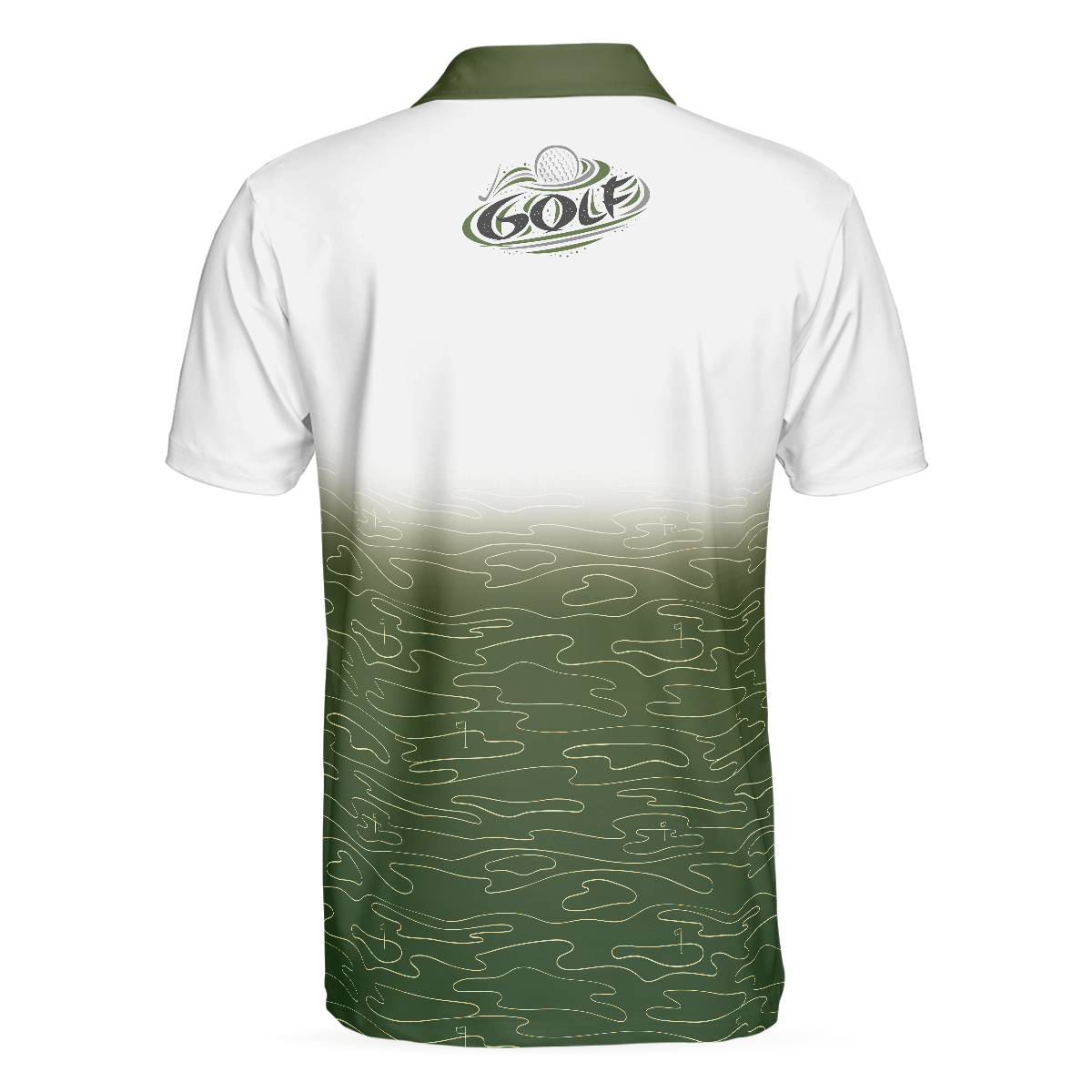 Obsessed With Golf Polo Shirt, White And Green Golf Shirt For Men, Cool Gift For Golfers