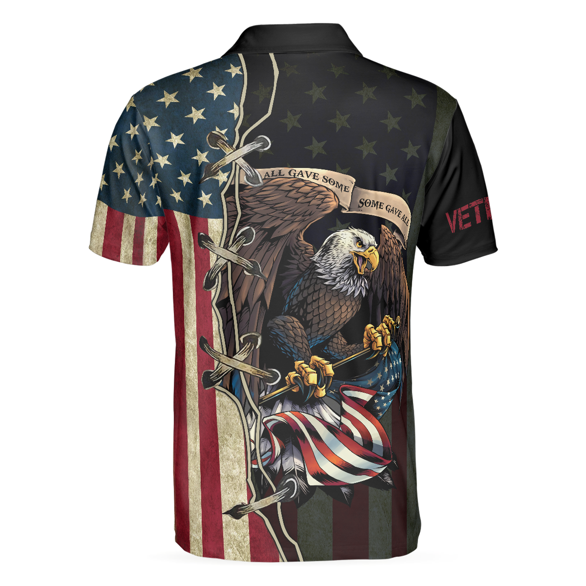 All Gave Some Some Gave All Veteran Polo Shirt, American Bald Eagle Shirt Design, Patriotic Shirt For Veterans